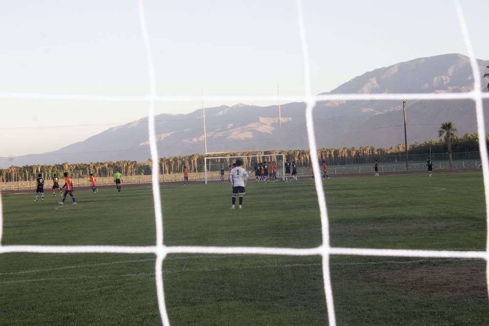 Mountains and Soccer Net Coachella