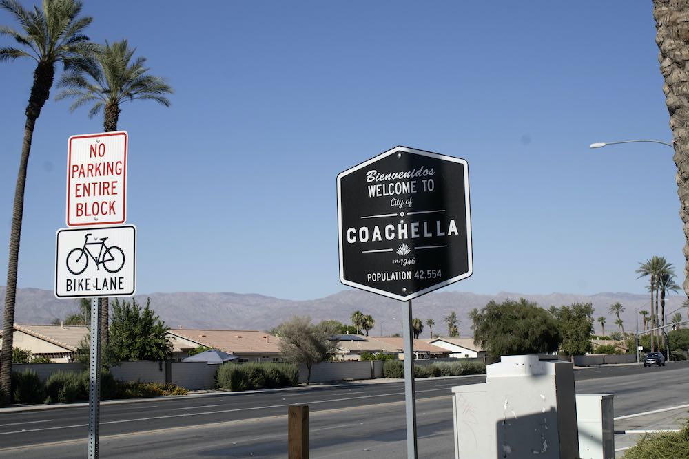 Coachella Road Sign